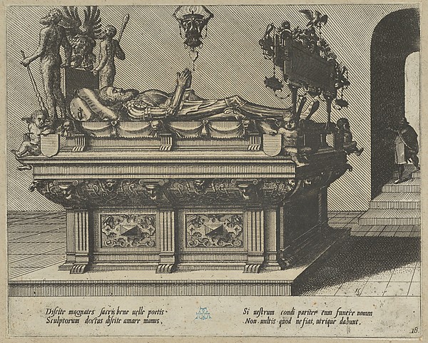 Twenty album pages with prints from the series ‘Coenotaphiorum’
