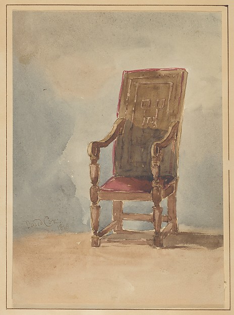 Study of an antique armchair