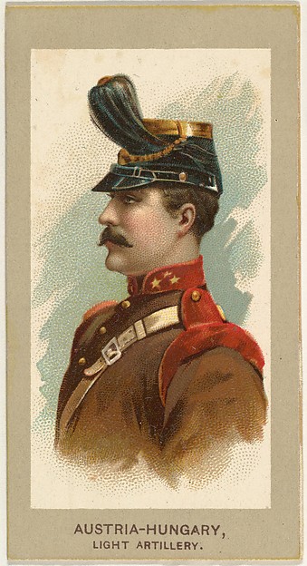 Light Artillery, Austria-Hungary, from the Military Uniforms series (T182) issued by Abdul Cigarettes