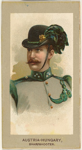 Sharpshooter, Austria-Hungary, from the Military Uniforms series (T182) issued by Abdul Cigarettes