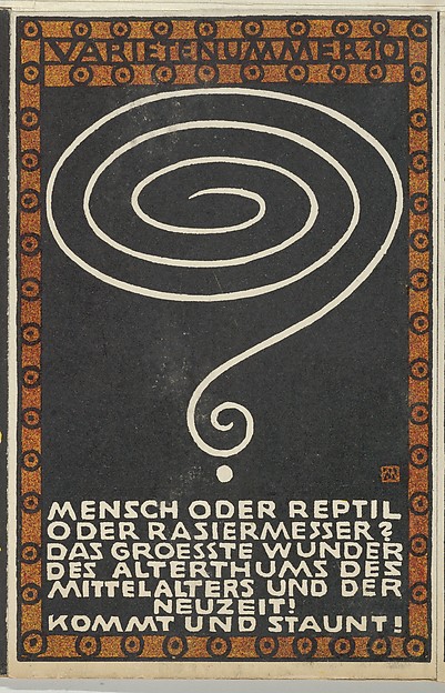 Variety Act 10: Man or Reptile or Razor? (Varietenummer 10: Mensch oder Reptil oder Rasiermesser?)