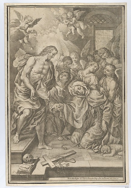 Christ appearing to Saint Margaret of Cortona by Pietro Marchesini