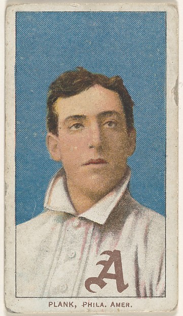 Plank, Philadelphia, American League, from the White Border series (T206) for the American Tobacco Company