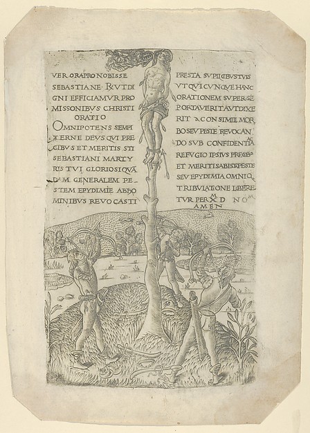 The Martyrdom of Saint Sebastian, with three archers