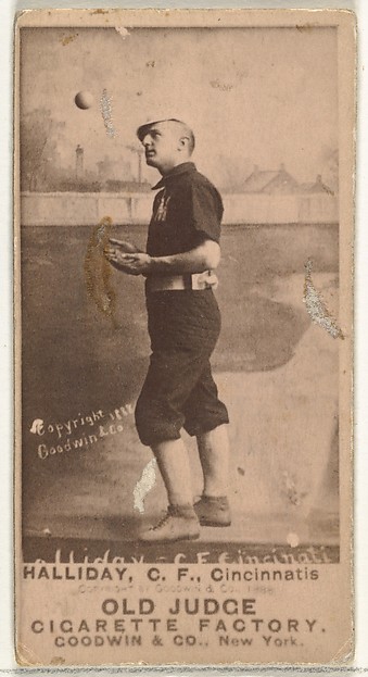 James Wear "Bug" Holliday, Center Field, Cincinnati, from the Old Judge series (N172) for Old Judge Cigarettes