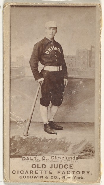 Hugh Ignatius Daily, Catcher, Cleveland, from the Old Judge series (N172) for Old Judge Cigarettes