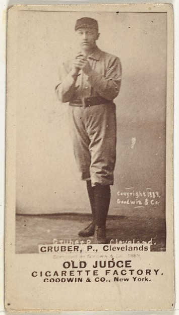 Henry Gruber, Pitcher, Cleveland, from the Old Judge series (N172) for Old Judge Cigarettes by Goodwin & Company, The Metropolitan Museum of Art