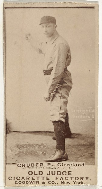 Henry Gruber, Pitcher, Cleveland, from the Old Judge series (N172) for Old Judge Cigarettes by Goodwin & Company, The Metropolitan Museum of Art