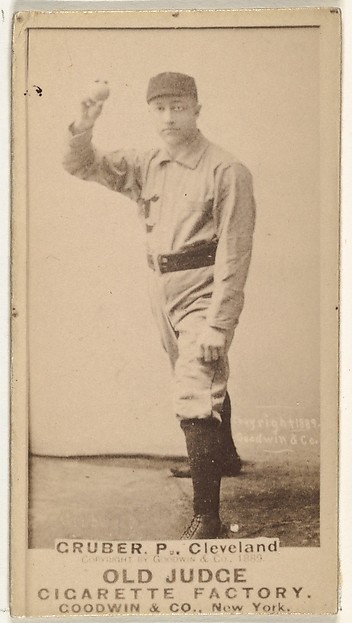 Henry Gruber, Pitcher, Cleveland, from the Old Judge series (N172) for Old Judge Cigarettes by Goodwin & Company, The Metropolitan Museum of Art