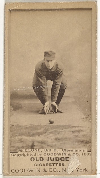John T. McGlone, 3rd Base, Cleveland, from the Old Judge series (N172) for Old Judge Cigarettes by Goodwin & Company, The Metropolitan Museum of Art