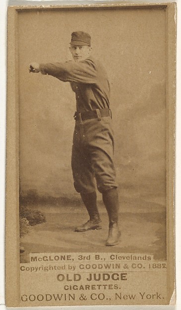 John T. McGlone, 3rd Base, Cleveland, from the Old Judge series (N172) for Old Judge Cigarettes by Goodwin & Company, The Metropolitan Museum of Art