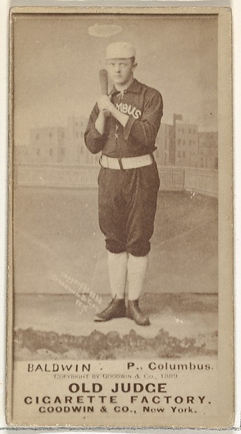 Marcus Elmore "Fido" Baldwin, Pitcher, Cleveland, from the Old Judge series (N172) for Old Judge Cigarettes