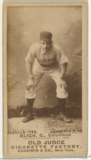 Edwin Forrest "Ned" Bligh, Catcher, Cleveland, from the Old Judge series (N172) for Old Judge Cigarettes by Goodwin & Company, The Metropolitan Museum of Art