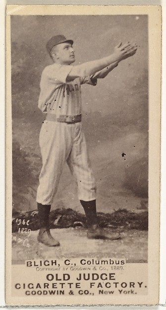 Edwin Forrest "Ned" Bligh, Catcher, Cleveland, from the Old Judge series (N172) for Old Judge Cigarettes by Goodwin & Company, The Metropolitan Museum of Art