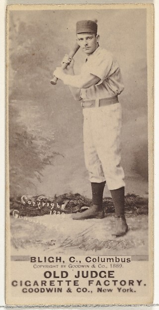 Edwin Forrest "Ned" Bligh, Catcher, Cleveland, from the Old Judge series (N172) for Old Judge Cigarettes by Goodwin & Company, The Metropolitan Museum of Art