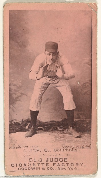 Edwin Forrest "Ned" Bligh, Catcher, Cleveland, from the Old Judge series (N172) for Old Judge Cigarettes by Goodwin & Company, The Metropolitan Museum of Art