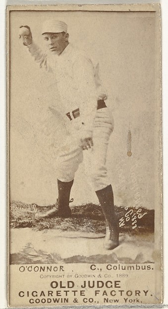 Jack "Peach Pie" O'Connor, Catcher, Cleveland, from the Old Judge series (N172) for Old Judge Cigarettes