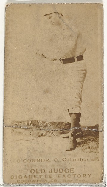 Jack "Peach Pie" O'Connor, Catcher, Cleveland, from the Old Judge series (N172) for Old Judge Cigarettes