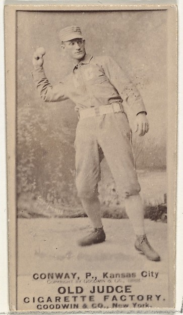 James P. "Jim" Conway, Pitcher, Kansas City Cowboys, from the Old Judge series (N172) for Old Judge Cigarettes