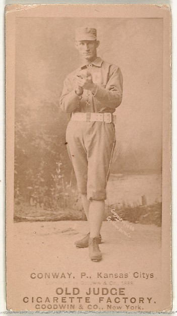 James P. "Jim" Conway, Pitcher, Kansas City Cowboys, from the Old Judge series (N172) for Old Judge Cigarettes