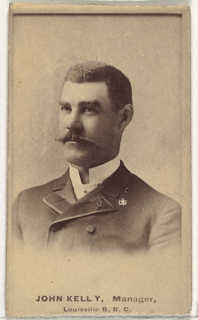 John O. "Kick" Kelly, Manager, Louisville Colonels, from the Old Judge series (N172) for Old Judge Cigarettes