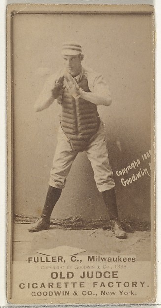 William E. "Will" Fuller, Catcher, Milwaukee, from the Old Judge series (N172) for Old Judge Cigarettes