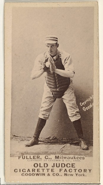 William E. "Will" Fuller, Catcher, Milwaukee, from the Old Judge series (N172) for Old Judge Cigarettes