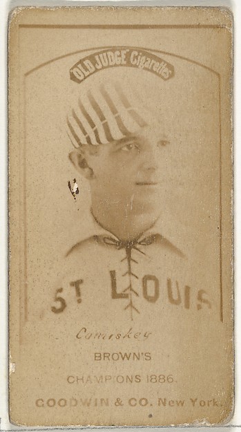 Charles Albert "The Old Roman" Comiskey, 1st Base and Manager, St. Louis Browns, from the Old Judge series (N172) for Old Judge Cigarettes by Goodwin & Company, The Metropolitan Museum of Art