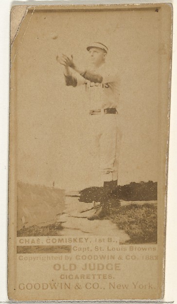 Charles Albert "The Old Roman" Comiskey, 1st Base and Manager, St. Louis Browns, from the Old Judge series (N172) for Old Judge Cigarettes by Goodwin & Company, The Metropolitan Museum of Art