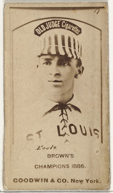 David Luther "Dave" Foutz, St. Louis Browns, from the Old Judge series (N172) for Old Judge Cigarettes