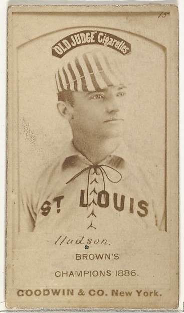 Nathaniel P. "Nat" Hudson, Pitcher, St. Louis Browns, from the Old Judge series (N172) for Old Judge Cigarettes by Goodwin & Company, The Metropolitan Museum of Art