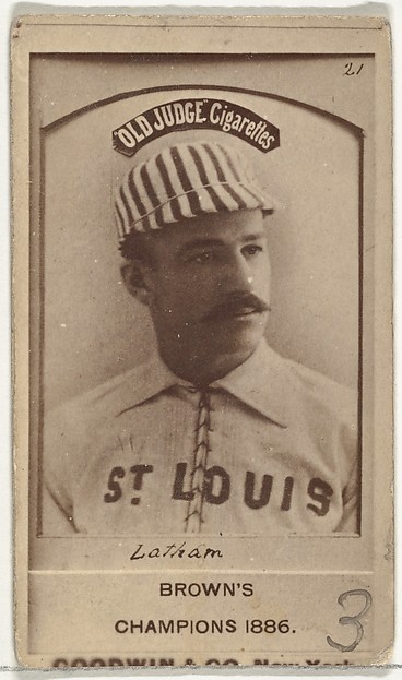 Arlie Latham, 3rd Base, St. Louis Browns, from the Old Judge series (N172) for Old Judge Cigarettes