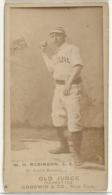 William H. "Yank" Robinson, Shortstop, St. Louis Browns, from the Old Judge series (N172) for Old Judge Cigarettes