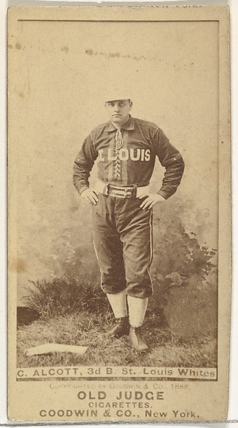 Alcott, 3rd Base, St. Louis Whites, from the Old Judge series (N172) for Old Judge Cigarettes