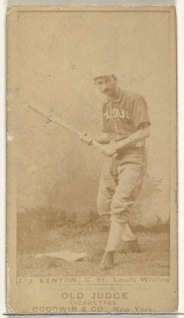Kenyon, Catcher, St. Louis Whites, from the Old Judge series (N172) for Old Judge Cigarettes by Goodwin & Company, The Metropolitan Museum of Art