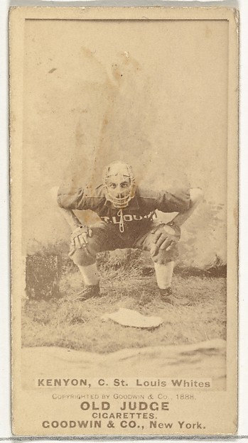 Kenyon, Catcher, St. Louis Whites, from the Old Judge series (N172) for Old Judge Cigarettes by Goodwin & Company, The Metropolitan Museum of Art