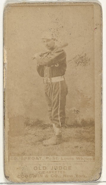 Sproat, Pitcher, St. Louis Whites, from the Old Judge series (N172) for Old Judge Cigarettes