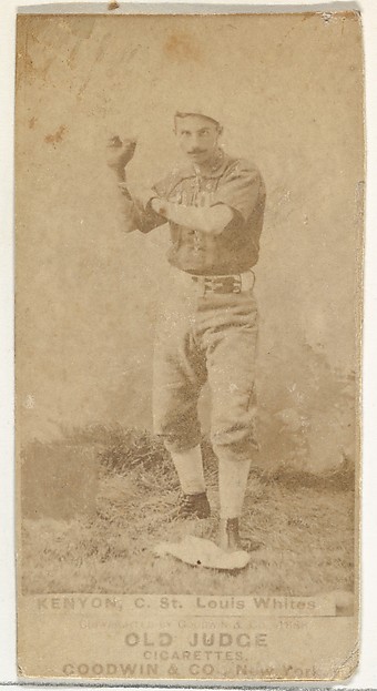 Kenyon, Catcher, St. Louis Whites, from the Old Judge series (N172) for Old Judge Cigarettes