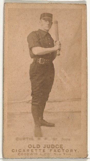 Ervin Duane "Jim" Curtiss, Right Field, St. Joseph Clay Eaters, from the Old Judge series (N172) for Old Judge Cigarettes