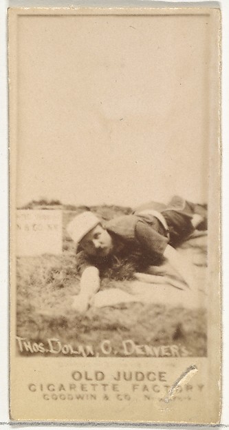 Thomas J. "Tom" Dolan, Catcher, Denver, from the Old Judge series (N172) for Old Judge Cigarettes
