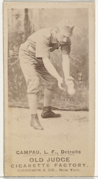 Charles Columbus "Count" Campau, Left Field, Detroit Wolverines, from the Old Judge series (N172) for Old Judge Cigarettes