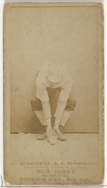 Frank Scheibeck, Shortstop, Detroit Wolverines, from the Old Judge series (N172) for Old Judge Cigarettes by Goodwin & Company, The Metropolitan Museum of Art