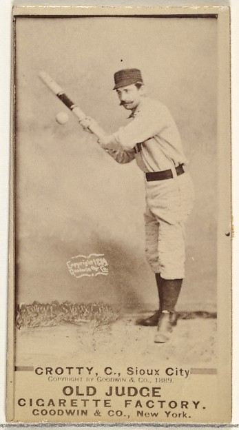 Joseph P. "Joe" Crotty, Catcher, Sioux City Corn Huskers, from the Old Judge series (N172) for Old Judge Cigarettes