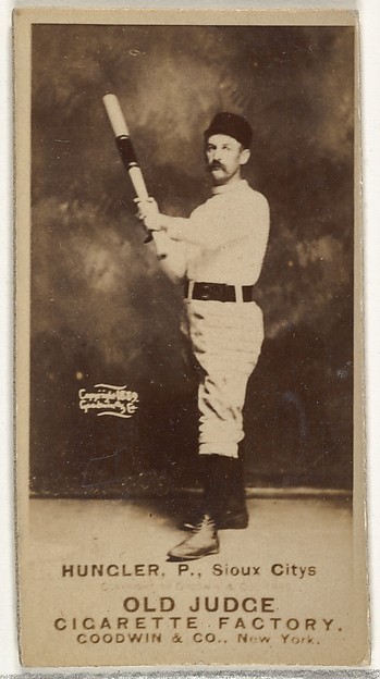 Al C. Hungler, Pitcher, Sioux City Corn Huskers, from the Old Judge series (N172) for Old Judge Cigarettes