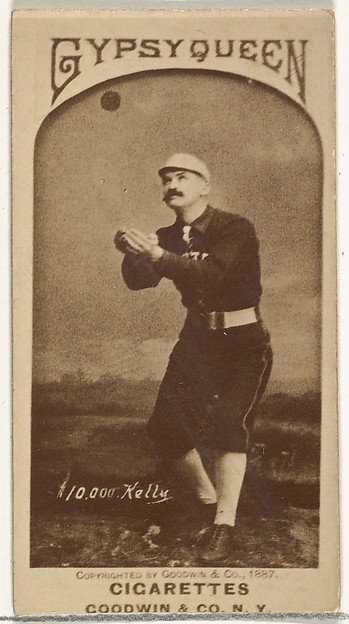 Michael Joseph "$10,000" Kelly, from the Old Judge series (N172) for Old Judge and Gypsy Queen Cigarettes