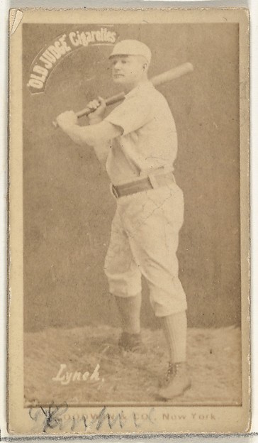John H. "Jack" Lynch, New York Metropolitans, from the Old Judge series (N172) for Old Judge Cigarettes