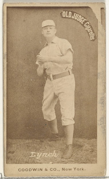 John H. "Jack" Lynch, New York Metropolitans, from the Old Judge series (N172) for Old Judge Cigarettes