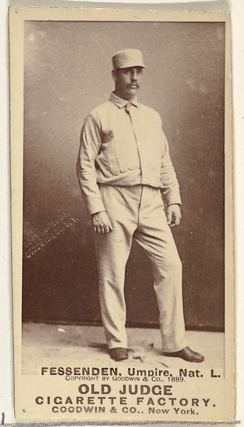 Wallace Fessenden, Umpire, National League, from the Old Judge series (N172) for Old Judge Cigarettes