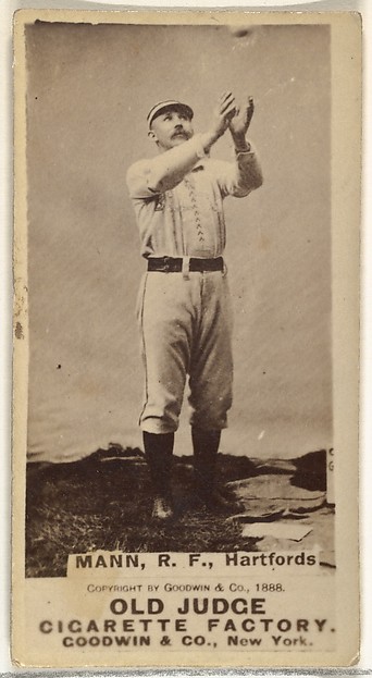 Fred J. Mann, Right Field, Hartford, from the Old Judge series (N172) for Old Judge Cigarettes