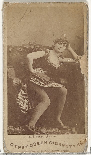 Lillian Grub, from the Actors and Actresses series (N171) for Gypsy Queen Cigarettes